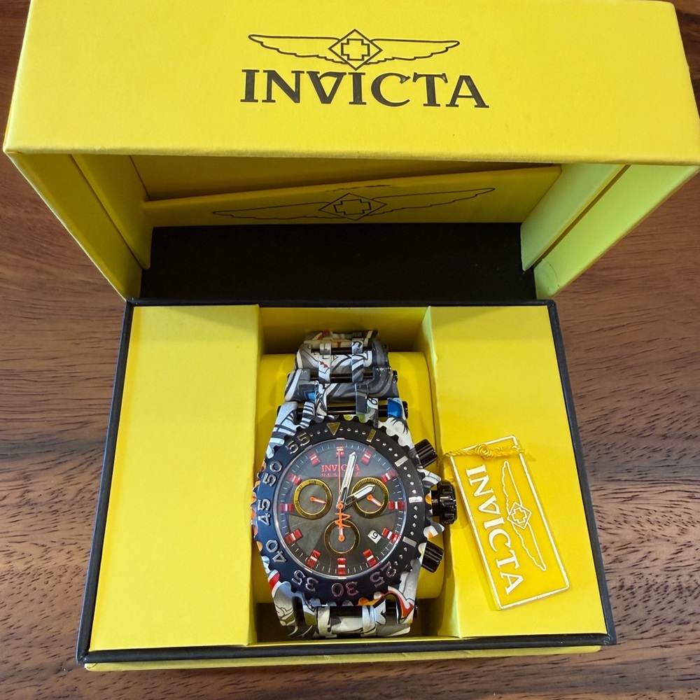 Invicta Reserve Watch with Graffiti Details
